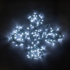 Светодиодная гирлянда Пятиминутка для ели высотой 2.4 м., 288 холодных белых LED ламп, зеленый ПВХ, Beauty Led (GFM288C-14-1W) 