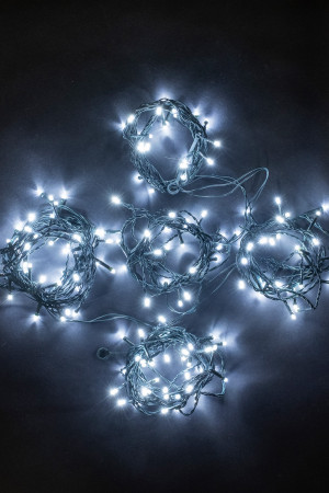 Светодиодная гирлянда Пятиминутка для ели высотой 2.4 м., 288 холодных белых LED ламп, зеленый ПВХ, Beauty Led (GFM288C-14-1W) 