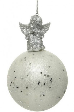 Шар стеклянный Парящий Ангел h-12 см., Kaemingk (030097) 