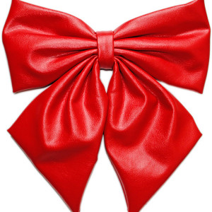 Елочное украшение Бант, 300 мм., красный, Эко-кожа, ПромЕлка (БТ3-300RED)