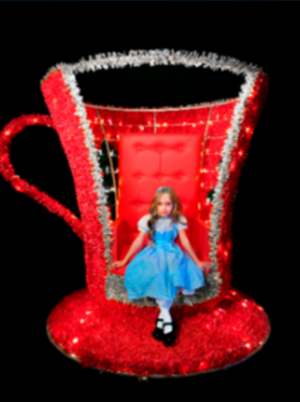 Светодиодная фотозона из мишуры Кружка новогодняя 190 см., Сад Радости (SR0073)