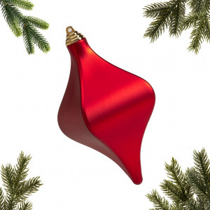 Украшение пластиковое Кристалл Винтаж 20 см., матовый, красный, ЕлкиТорг (150122)