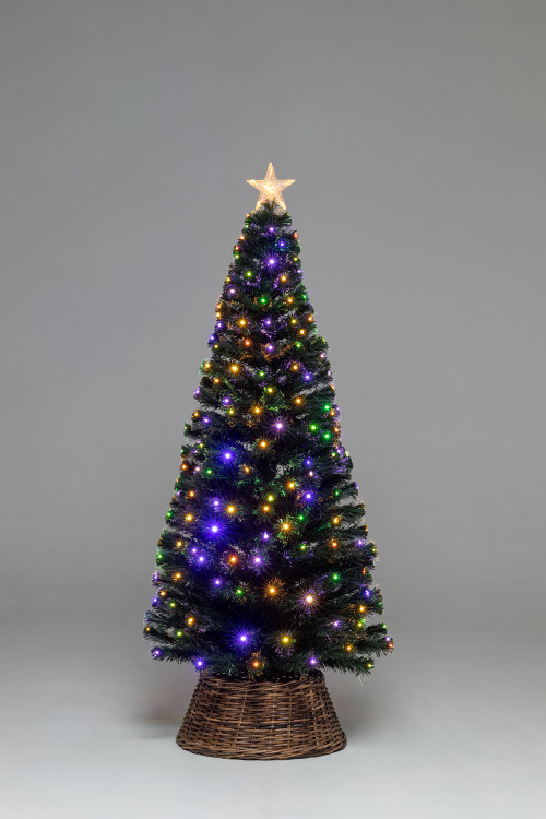 Оптоволоконная елка с LED лампочками Праздничная 210 см., пвх, контроллер (Т2206В-210)