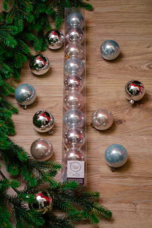 Набор пластиковых шаров  Фестивальный 60 мм,  10 шт, Kaemingk (020395) 