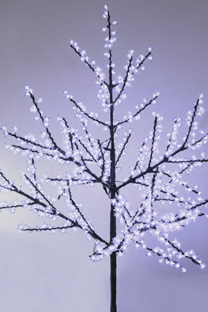 Светодиодная флористика Сакура 1.5 м., 220V, 540 холодных белых  LED ламп, черный провод, Beauty Led (540L-W)