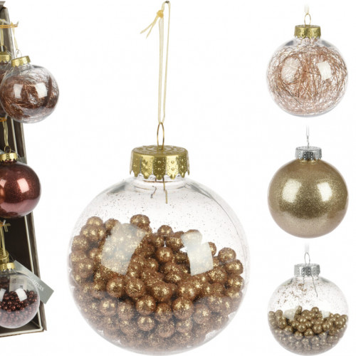 Набор пластиковых шаров Биссер в розовой дымке 80 мм., 27 шт., Koopman (AWR100510)