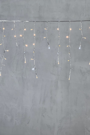 Светодиодная бахрома 4,9*0,5 м., 240 экстра теплых белых LED, мерцание, прозрачный провод ПВХ, Beauty Led (PIL240BLW-10-2EWW)