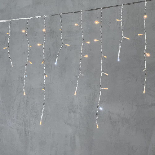 Светодиодная бахрома 4,9*0,5 м., 240 экстра теплых белых LED, мерцание, прозрачный провод ПВХ, Beauty Led (PIL240BLW-10-2EWW)