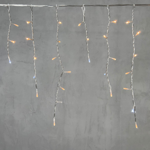 Светодиодная бахрома 4,9*0,5 м., 240 экстра теплых белых LED, мерцание, прозрачный провод ПВХ, Beauty Led (PIL240BLW-10-2EWW)