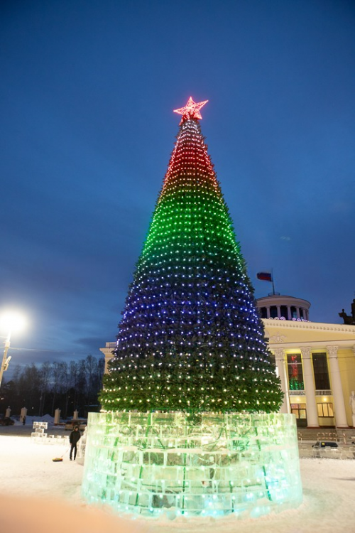 Комплект освещения 3D Премиум для елей высотой 30 м., 64 шт. * 30 м., Green Trees (3D30)