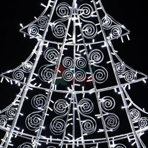 Светодиодная фигура Елочка ажурная 2,5 м., белая, Conso (OL110)
