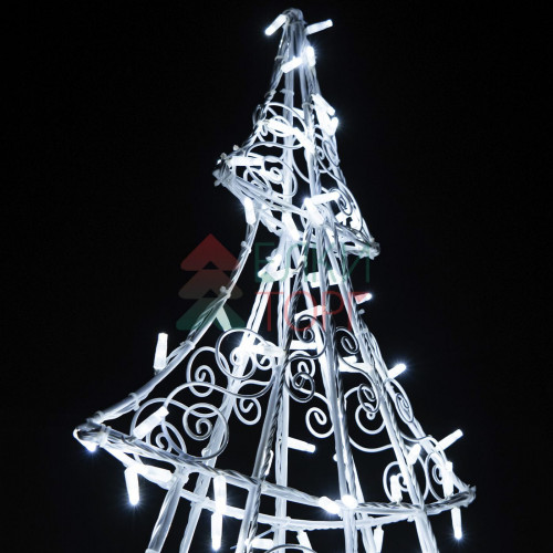 Светодиодная фигура Елочка ажурная 2,5 м., белая, Conso (OL110)