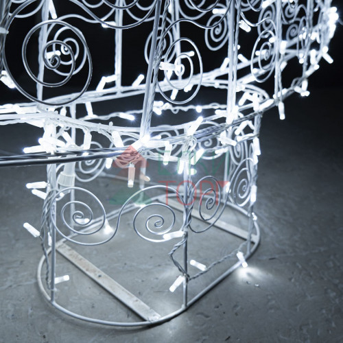 Светодиодная фигура Елочка ажурная 2,5 м., белая, Conso (OL110)