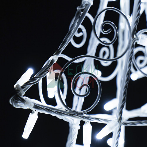 Светодиодная фигура Елочка ажурная 2,5 м., белая, Conso (OL110)