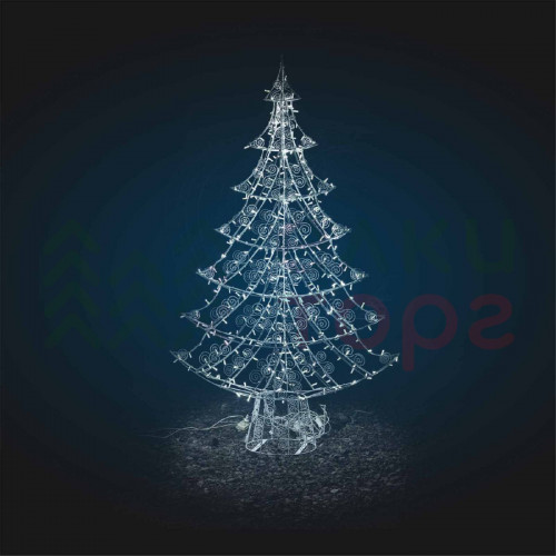 Светодиодная фигура Елочка ажурная 2,5 м., белая, Conso (OL110)