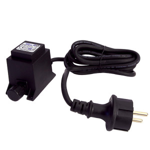 Трансформатор 4,8W. для силиконовых нитей 24В., до 100 LED, провод черный каучук, IP65, Beauty Led (EA05-100L)