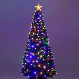 Оптоволоконная елка с LED лампочками Праздничная 240 см., пвх, контроллер (Т2206В-240)