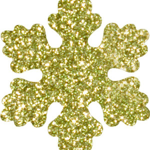 Снежинка из пенофлекса Облачко 100 мм., золото, ПромЕлка (CO-100GOLD)