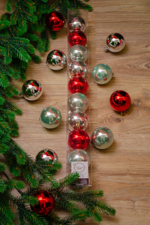 Набор пластиковых шаров  Фестивальный 60 мм,  10 шт, Kaemingk (020397) 