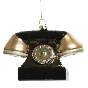  Елочное украшение Ретро аппарат 4.5x11.5x8 см., пластик, Kaemingk (027756/2)