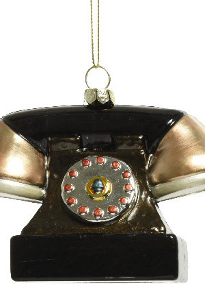  Елочное украшение Ретро аппарат 4.5x11.5x8 см., пластик, Kaemingk (027756/2)