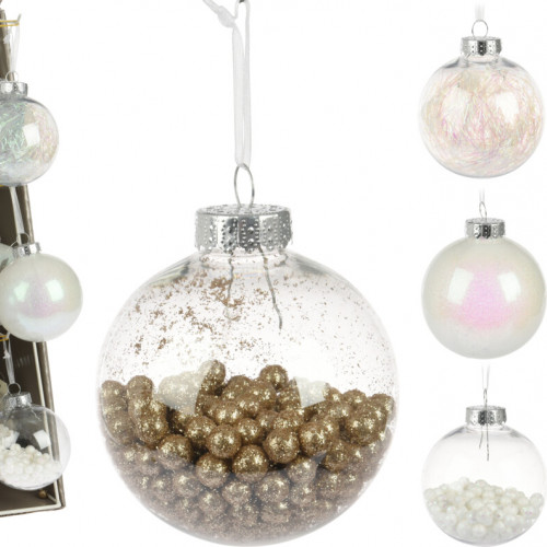 Набор пластиковых шаров Биссер в голубой дымке 80 мм., 27 шт., Koopman (AWR100520)