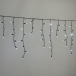 Светодиодная бахрома 3,1*0,5 м., 120 LED,  холодный белый, статика, чёрный провод каучук, LTC (ECO120-1-2W)