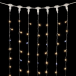 Светодиодный занавес 2*2 м., 400 теплых белых LED ламп, мерцание, прозрачный провод ПВХ, LTC (PCL402BLW-10-2WW)