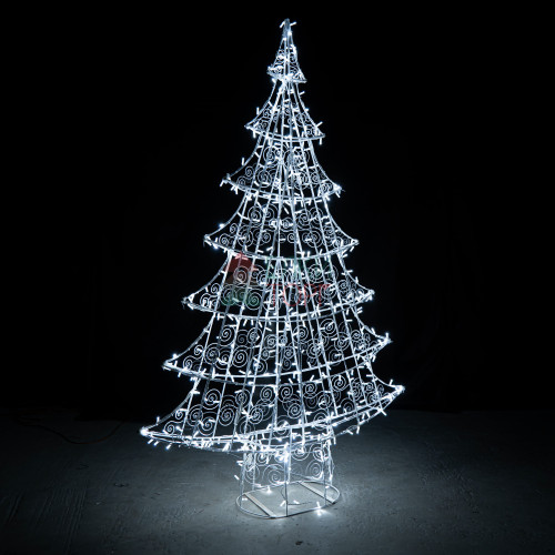 Светодиодная фигура Елочка ажурная 2 м., белая, Conso (OL109)