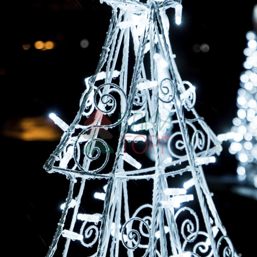 Светодиодная фигура Елочка ажурная 2 м., белая, Conso (OL109)
