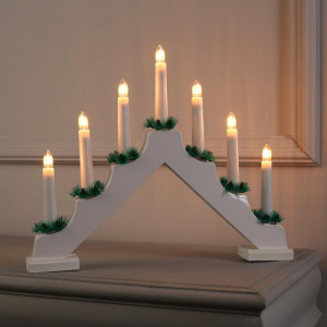 Светодиодная Рождественская горка 39×31×5 см., дерево, 220 В, Luazon Lighting (3613127)