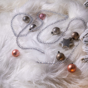 Мишура Бусинка д.15 мм., дл.2 м., серебро, КАЗ КОМ (Г-219/серебро)