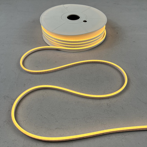 Односторонний гибкий Неон 8х16 мм., 1 метр, Тепло-Белый 12В, IP65, Laitcom (FR-23511)