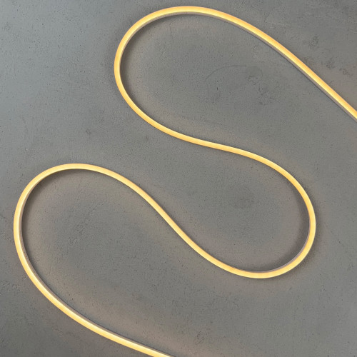 Односторонний гибкий Неон 8х16 мм., 1 метр, Тепло-Белый 12В, IP65, Laitcom (FR-23511)