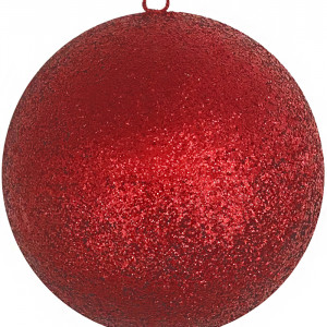 Шар из пенополистирола с блестками Искристый, 15 см., красный, ПромЕлка (SHI-150RED)