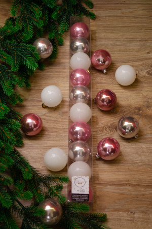 Набор пластиковых шаров  Фестивальный 60 мм,  10 шт, Kaemingk (020398) 