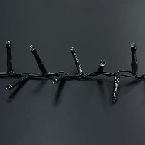 Светодиодная нить Snake Light 1000 разноцветных ламп, 20 м., 24В, 8 режимов, зеленый провод, для елки 230-260 см., Christmas DeLuxe (83779)