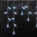 Светодиодная мерцающая бахрома с колпачком 3*0.5 м., 112 холодных белых LED ламп, белый провод, Rich LED (RL-i3*0.5F-CW/W) 