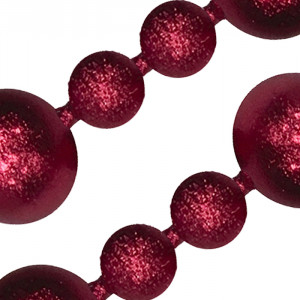 Украшение для высотной ёлки Бусы Искристые., 145 см, пластиковые, красный, ПромЕлка, (БИП-145Red)