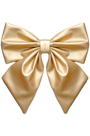 Елочное украшение Бант, 300 мм., золото, Эко-кожа, ПромЕлка (БТ3-300GOLD)