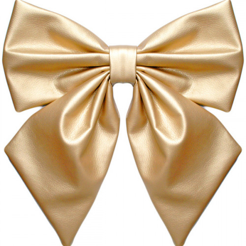 Елочное украшение Бант, 300 мм., золото, Эко-кожа, ПромЕлка (БТ3-300GOLD)