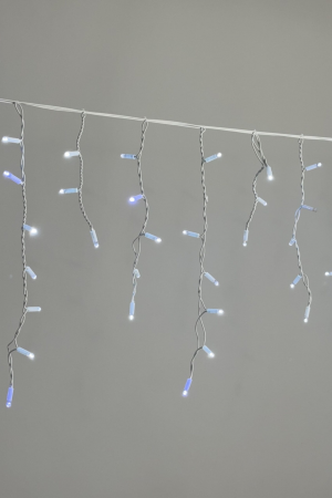 Светодиодная бахрома 3,1*0,5 м., 120 LED, холодный белый, мерцание, белый провод каучук, LTC (ECO120BLW-8-2W)