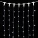 Светодиодный занавес 2*2 м., 400 белых LED ламп, мерцание, прозрачный провод ПВХ, LTC (PCL402BLW-10-2W)