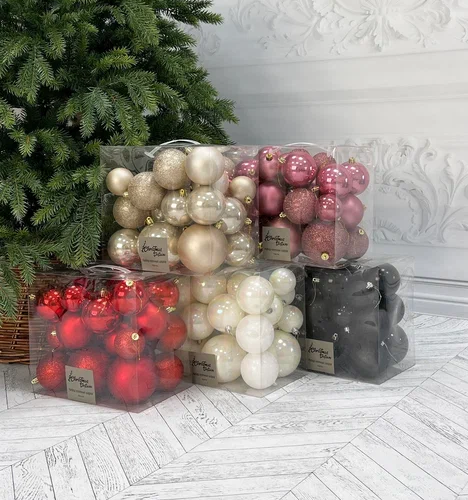 Набор пластиковых шаров Эллада 26 шт., черный, Christmas DeLuxe (87033)