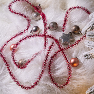 Мишура Бусинка д.15 мм., дл.2 м., розовый, КАЗ КОМ (Г-219/розовый)