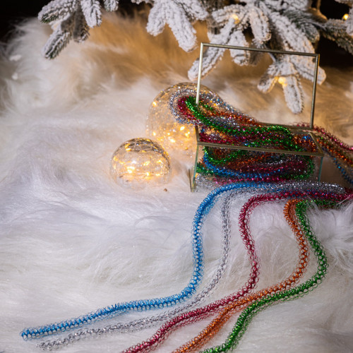 Мишура Бусинка д.15 мм., дл.2 м., розовый, КАЗ КОМ (Г-219/розовый)