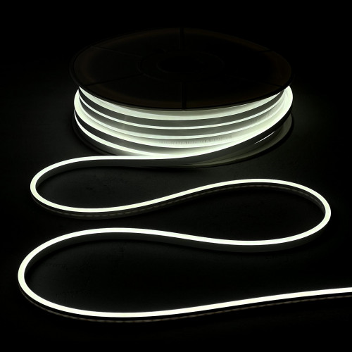 Односторонний гибкий Неон 8х16 мм., 1 метр, Белый 12В, IP65, Laitcom (FR-23512)