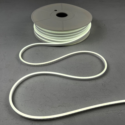 Односторонний гибкий Неон 8х16 мм., 1 метр, Белый 12В, IP65, Laitcom (FR-23512)