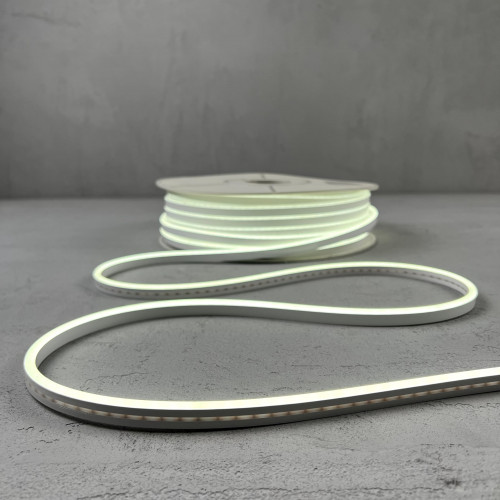 Односторонний гибкий Неон 8х16 мм., 1 метр, Белый 12В, IP65, Laitcom (FR-23512)