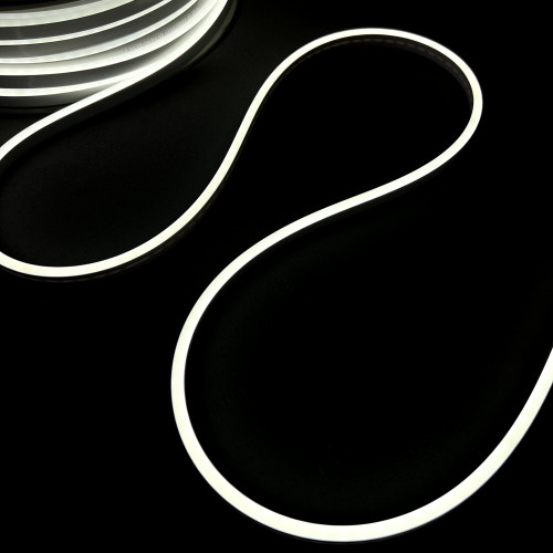 Односторонний гибкий Неон 8х16 мм., 1 метр, Белый 12В, IP65, Laitcom (FR-23512)